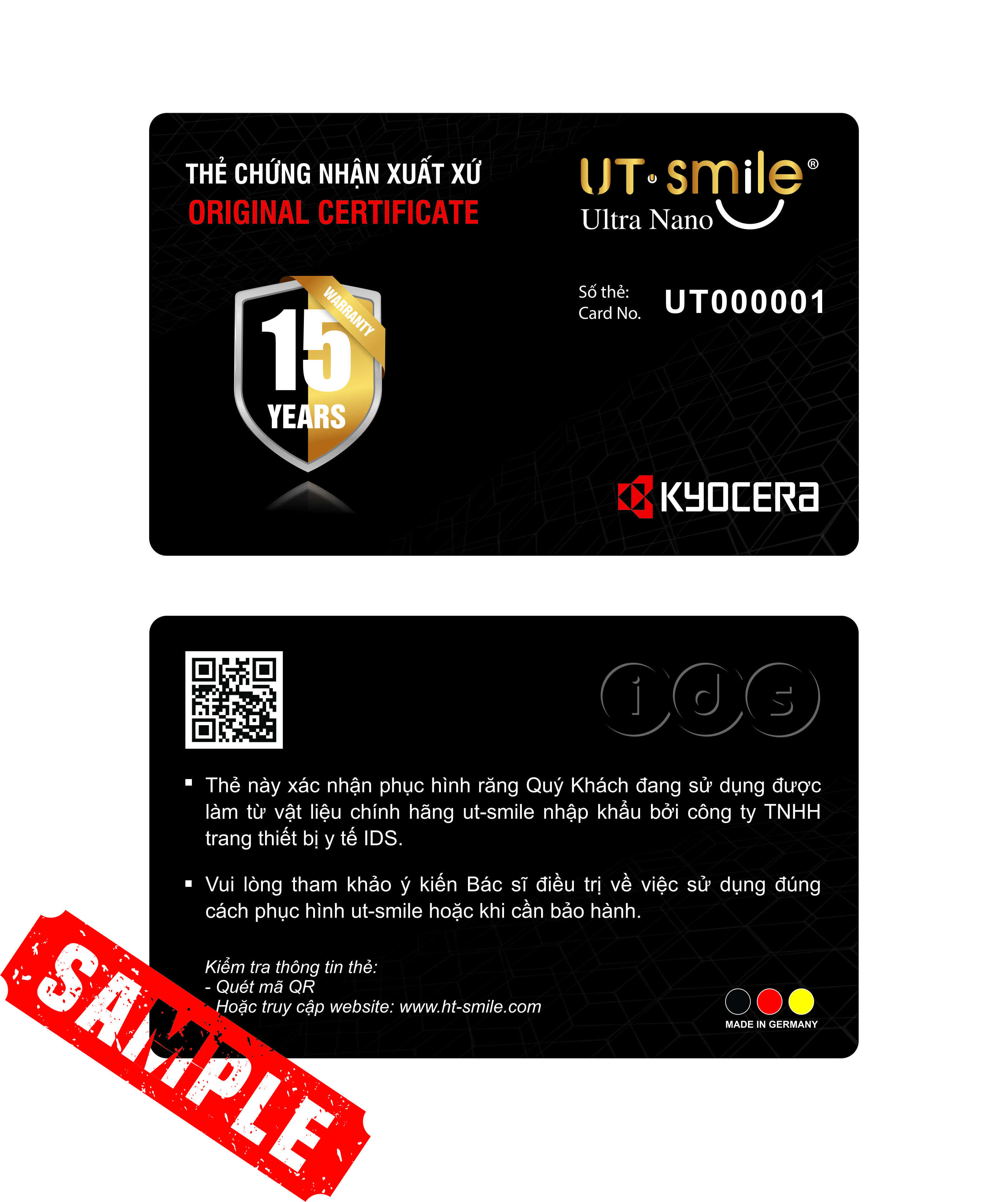 NOTICE OF CHANGE FOR CERTIFICATE OF ORIGIN